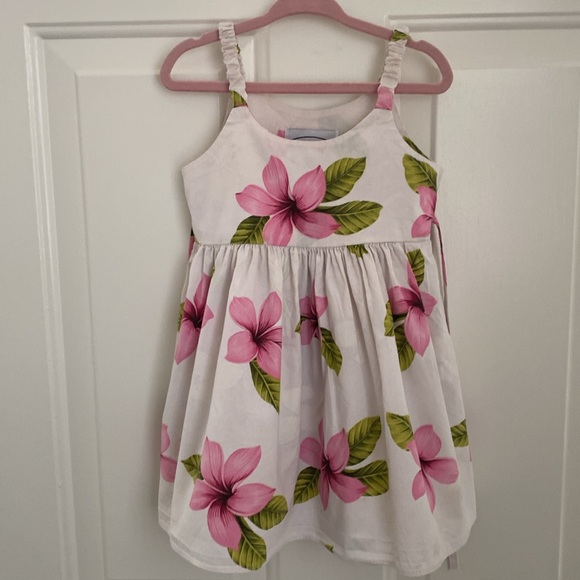 Pacific Legend Girls Hawaiian Pink Floral Sundress. Size 3-4. Made in Hawaii USA - Picture 11 of 11